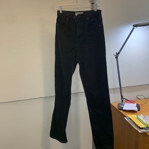 Reformation black bootcut skinny jeans, size 26